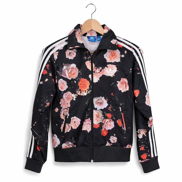 Adidas Originals Firebird Floral Roses Track Jacket F78292 Size 34 / XS - Picture 2 of 9